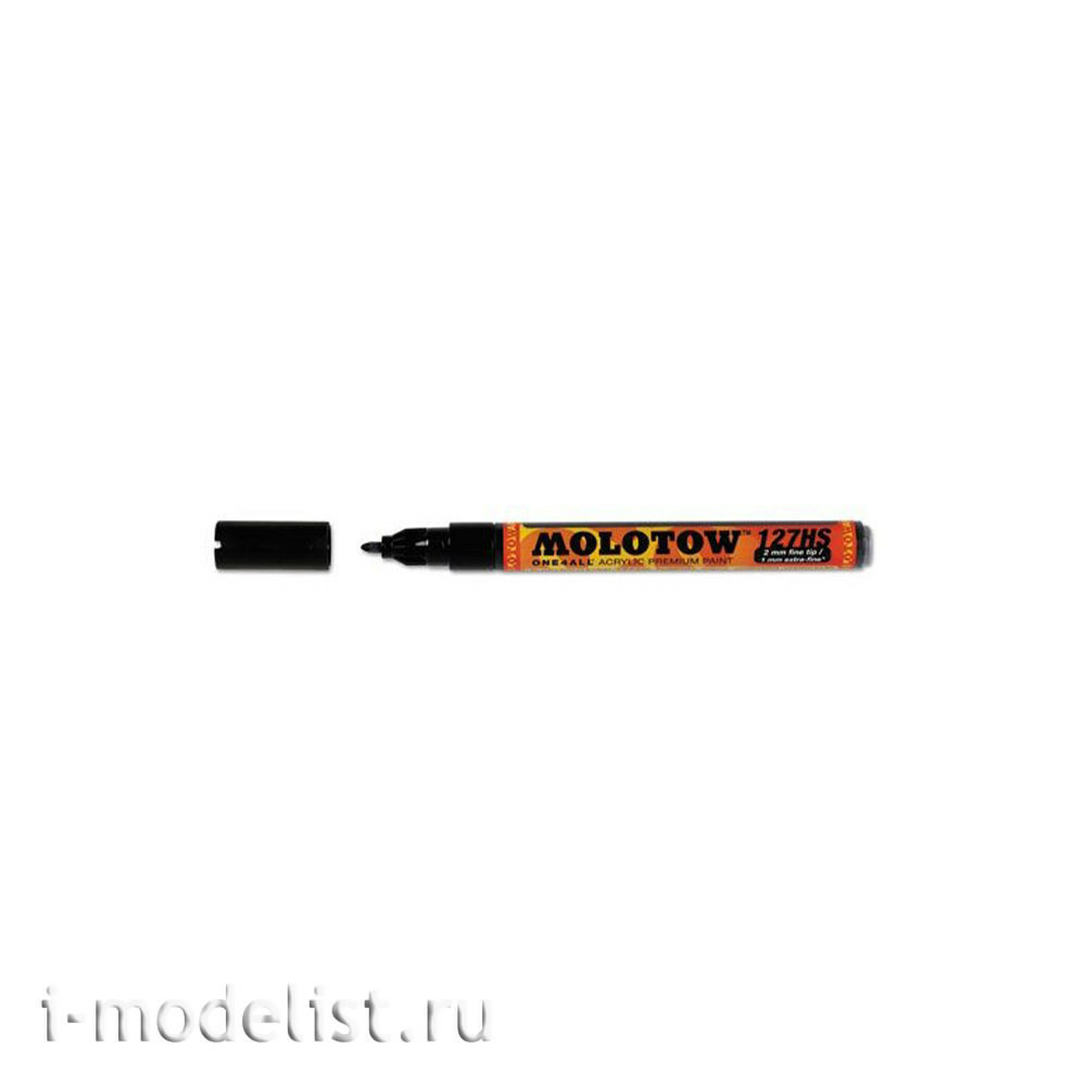127101 molotow marker 127hs-ef one4all #180 black 1mm