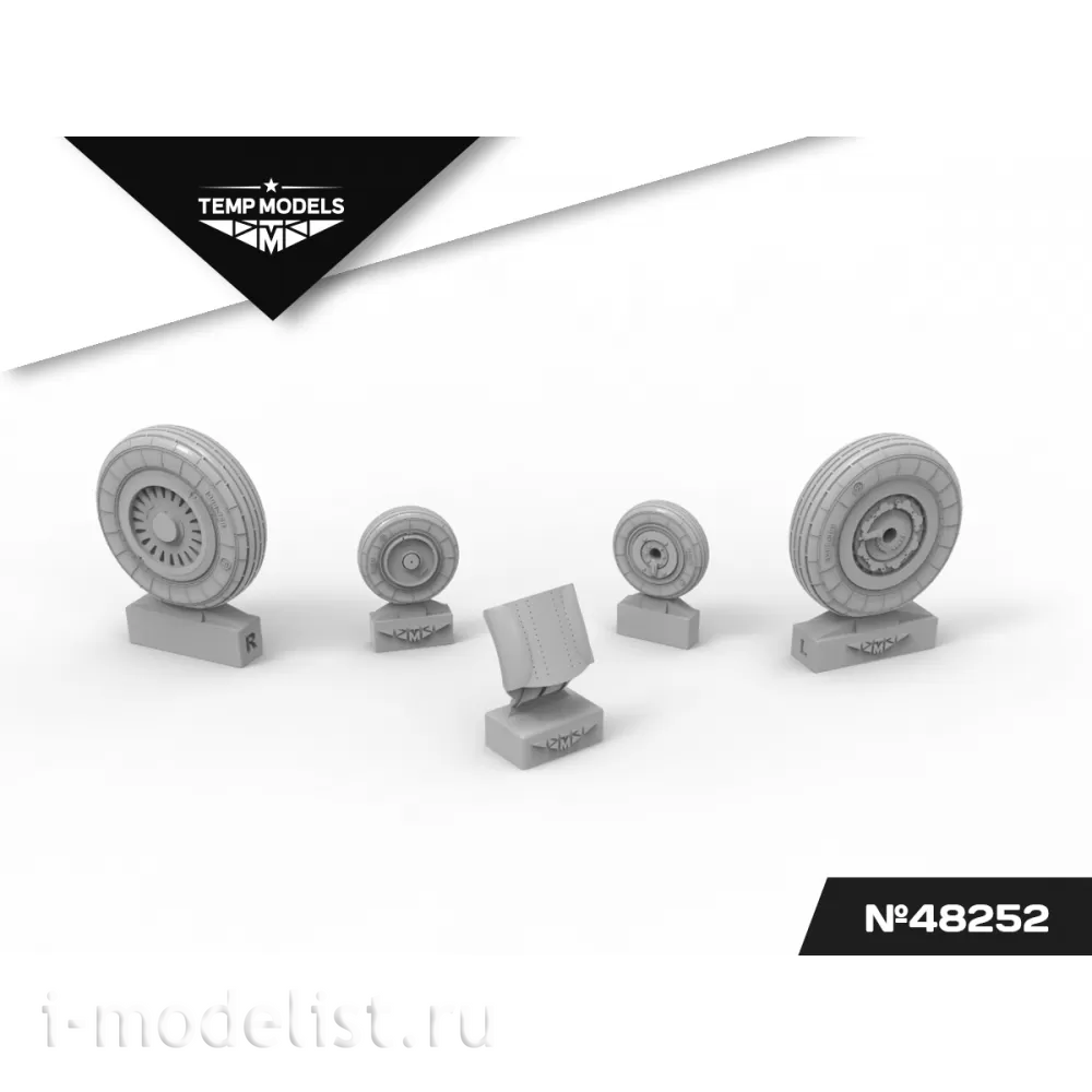48252 TEMP MODELS 1/48 Колеса шасси МiGG-25