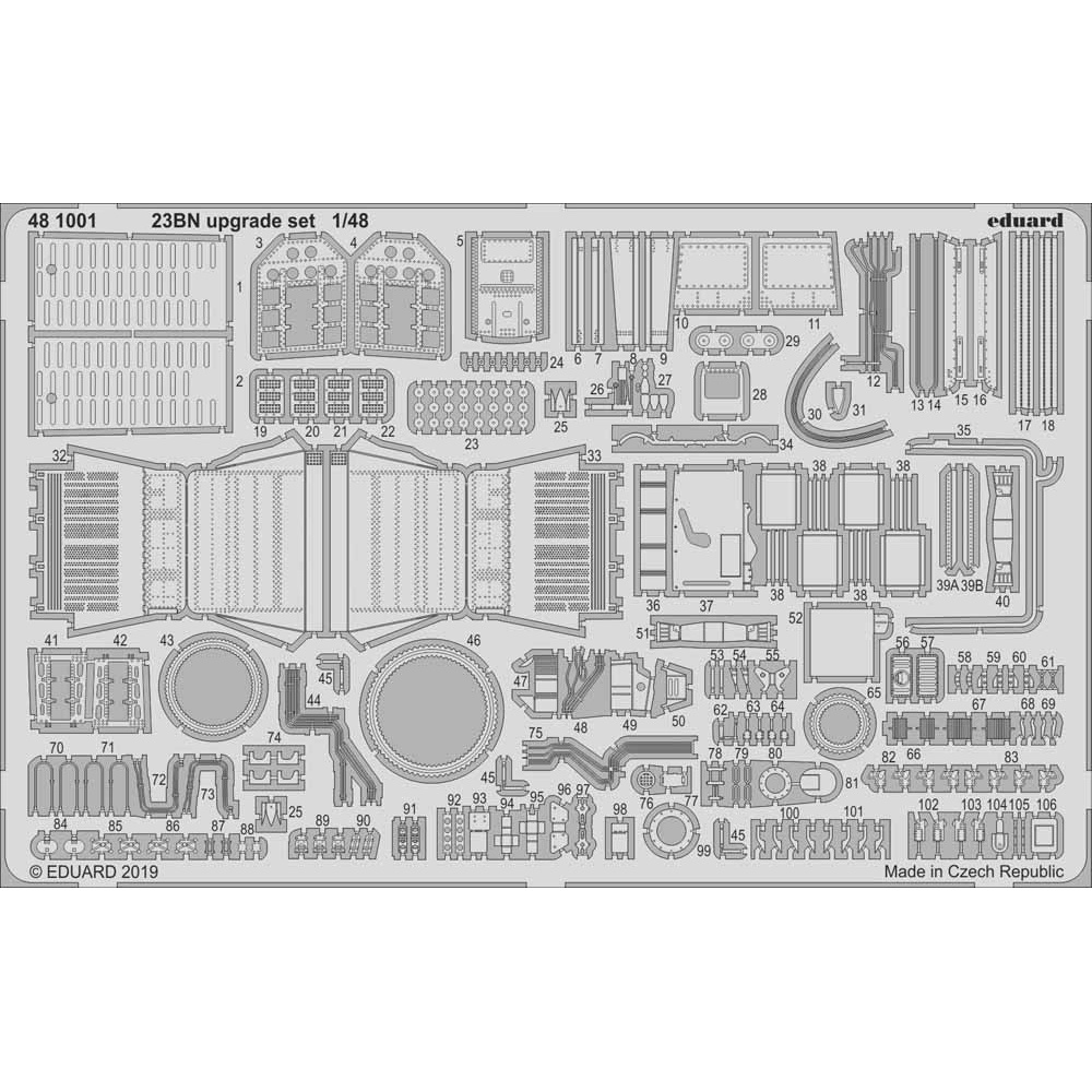 481001 Eduard 1/48 photo etching kit MiG-23BN add-on kit