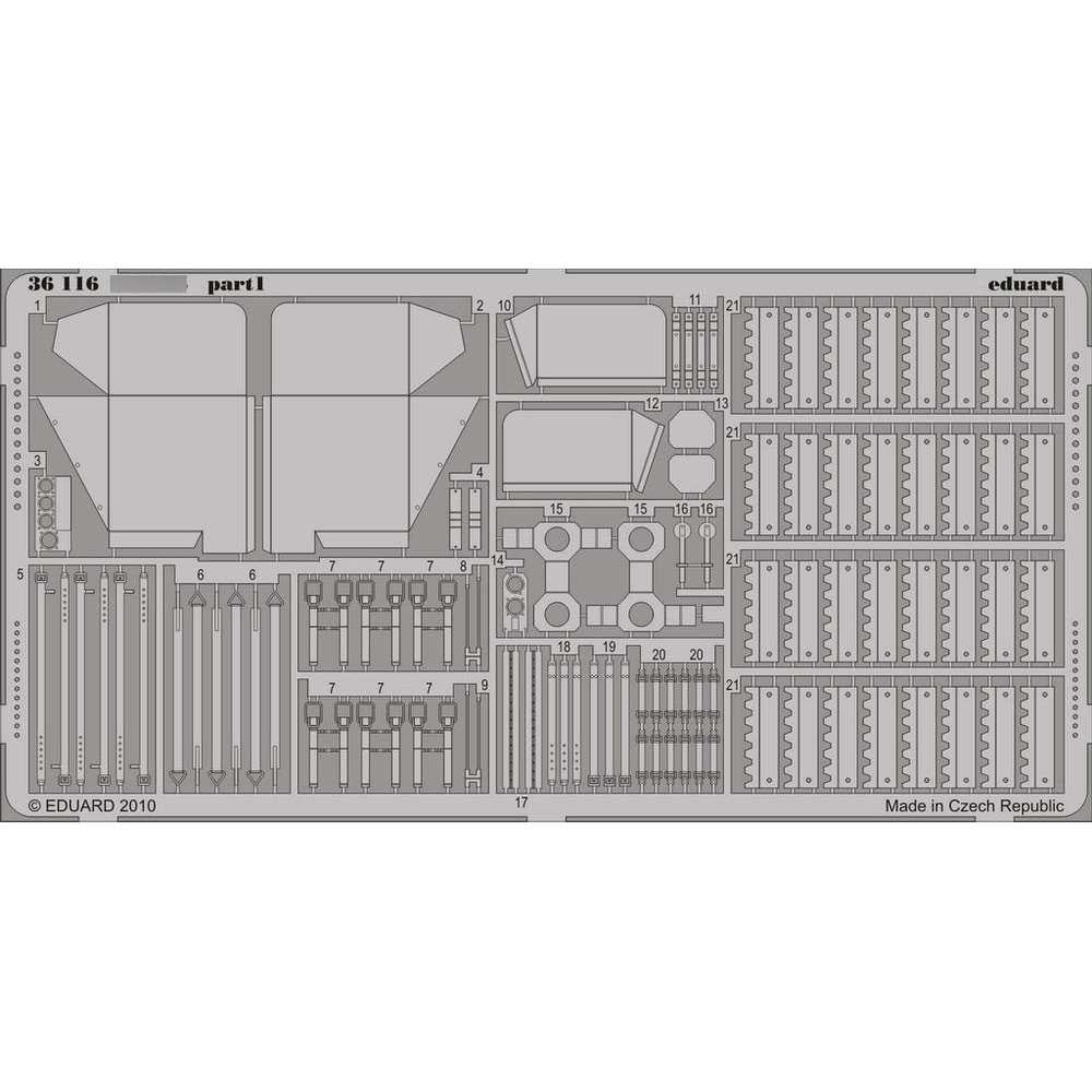 36116 Eduard 1/35 photo etched parts for Tank 34/85 