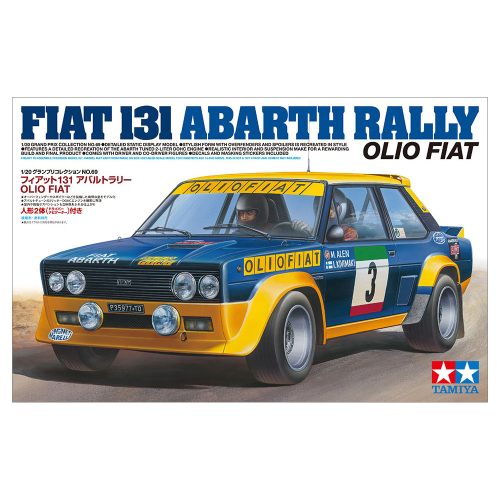 20069 Tamiya 1/20 Car Olio Fiat Abarth Rally