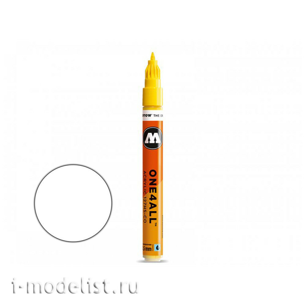 127411 molotow marker one4all 127hs-co #160 white 1.5 mm