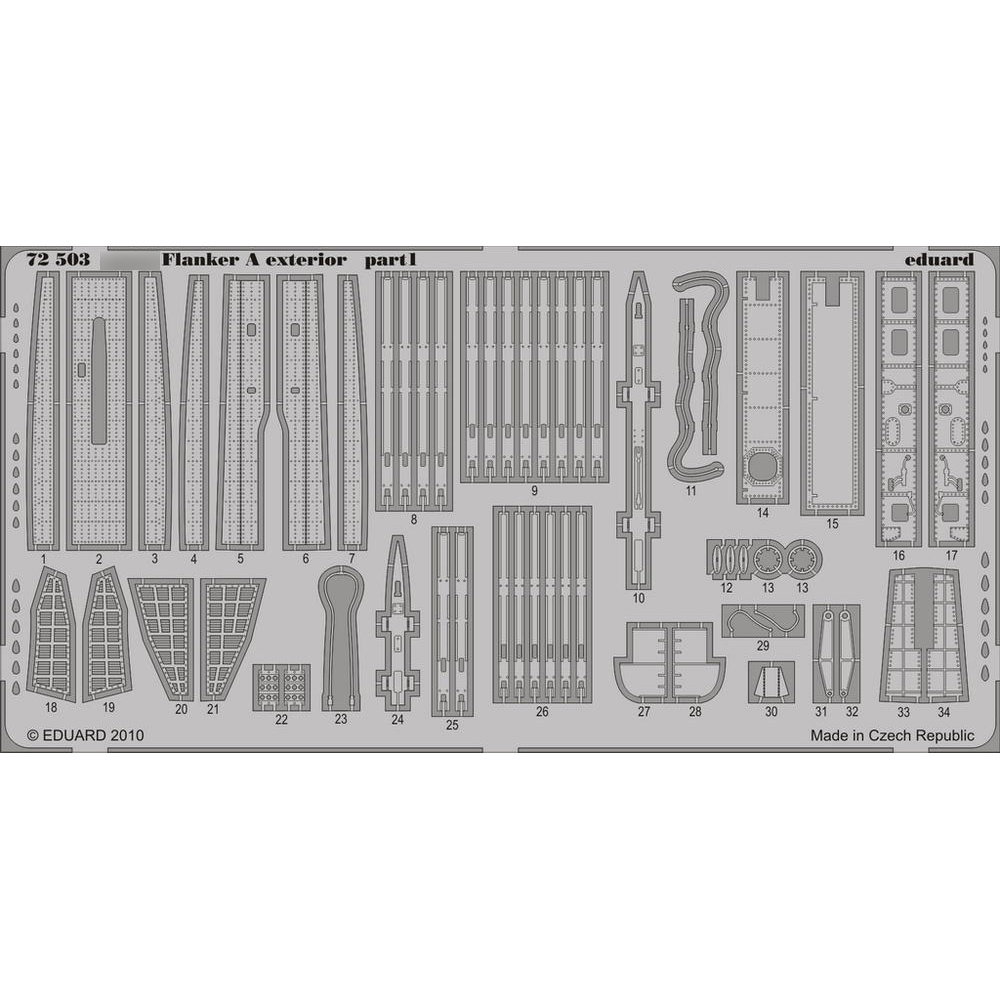 72503 1/72 Eduard photo etched parts for C-27 Flanker A exterior (exterior)