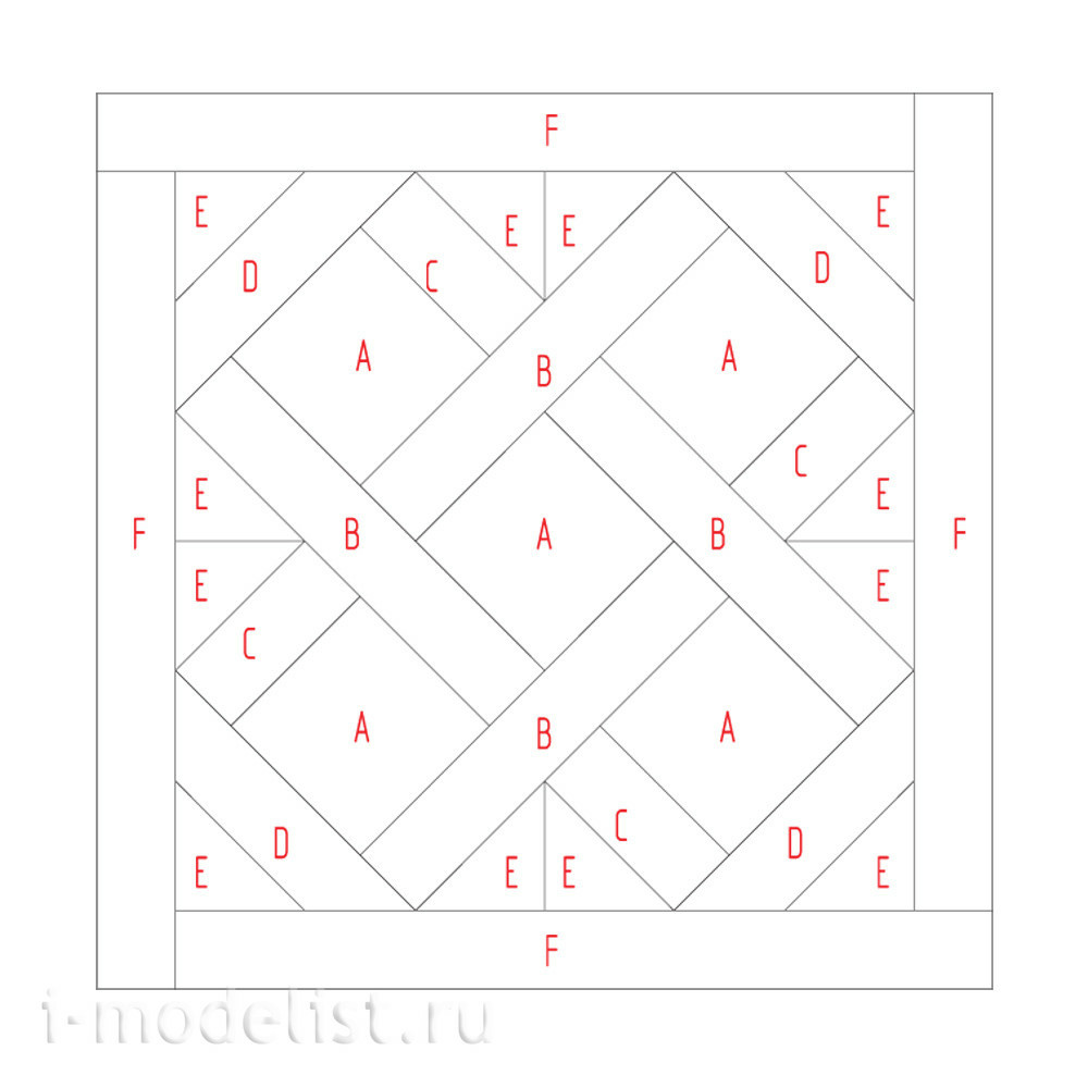 S-144 MiniWarPaint parquet set Versailles square, size L
