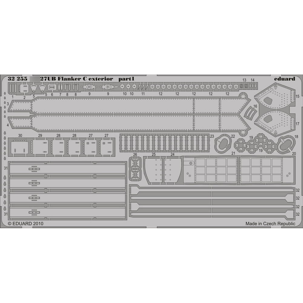 32255 Eduard photo etched parts for 1/32 С-27UB Flanker C exterior Trumpeter