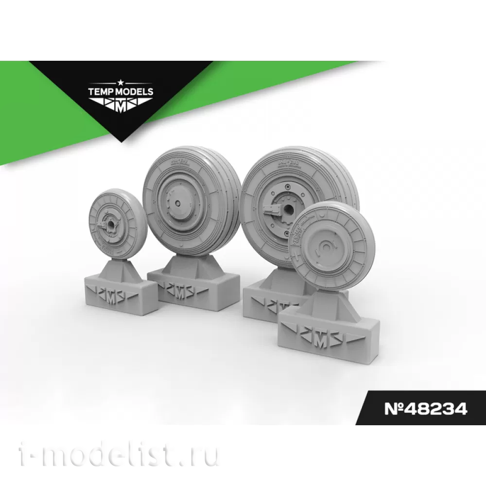48234 TEMP MODELS 1/48 Колеса шасси МiGG-23 УБ