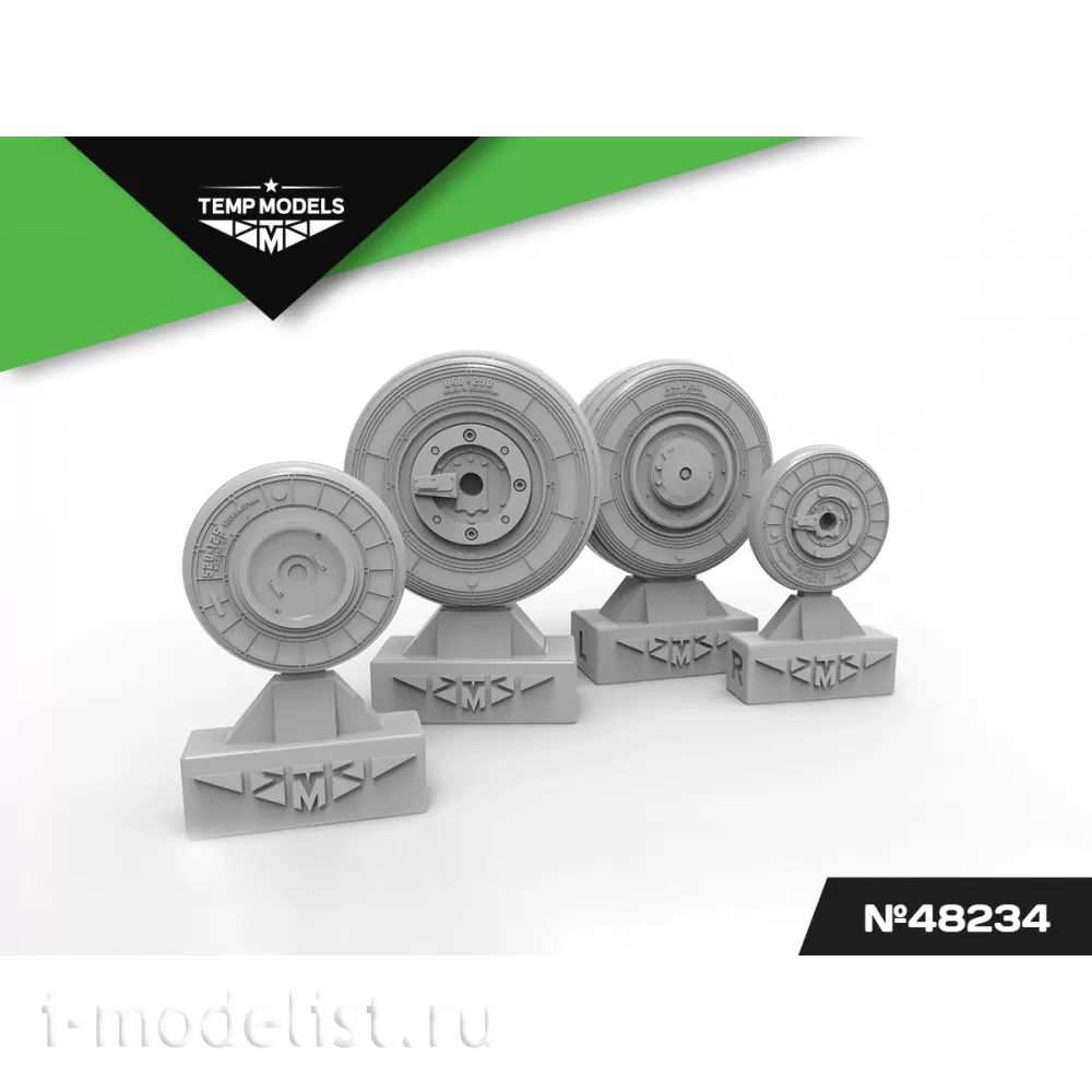 48234 TEMP MODELS 1/48 Колеса шасси МiGG-23 УБ