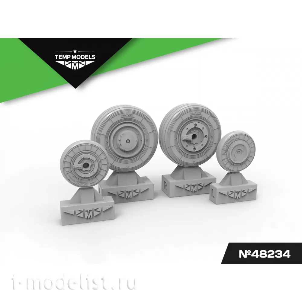 48234 TEMP MODELS 1/48 Колеса шасси МiGG-23 УБ