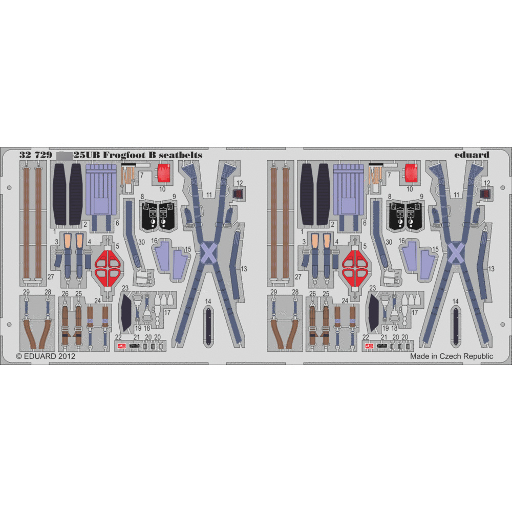 32729 Eduard 1/32 Photo Etching Seat Belts С-25UB Frogfoot B seatbelts