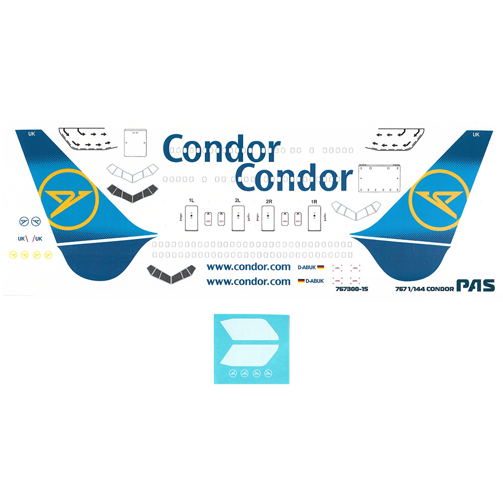 767300-15 1/144 PasDecals 1/114 Декаль на B 767-300 Condor