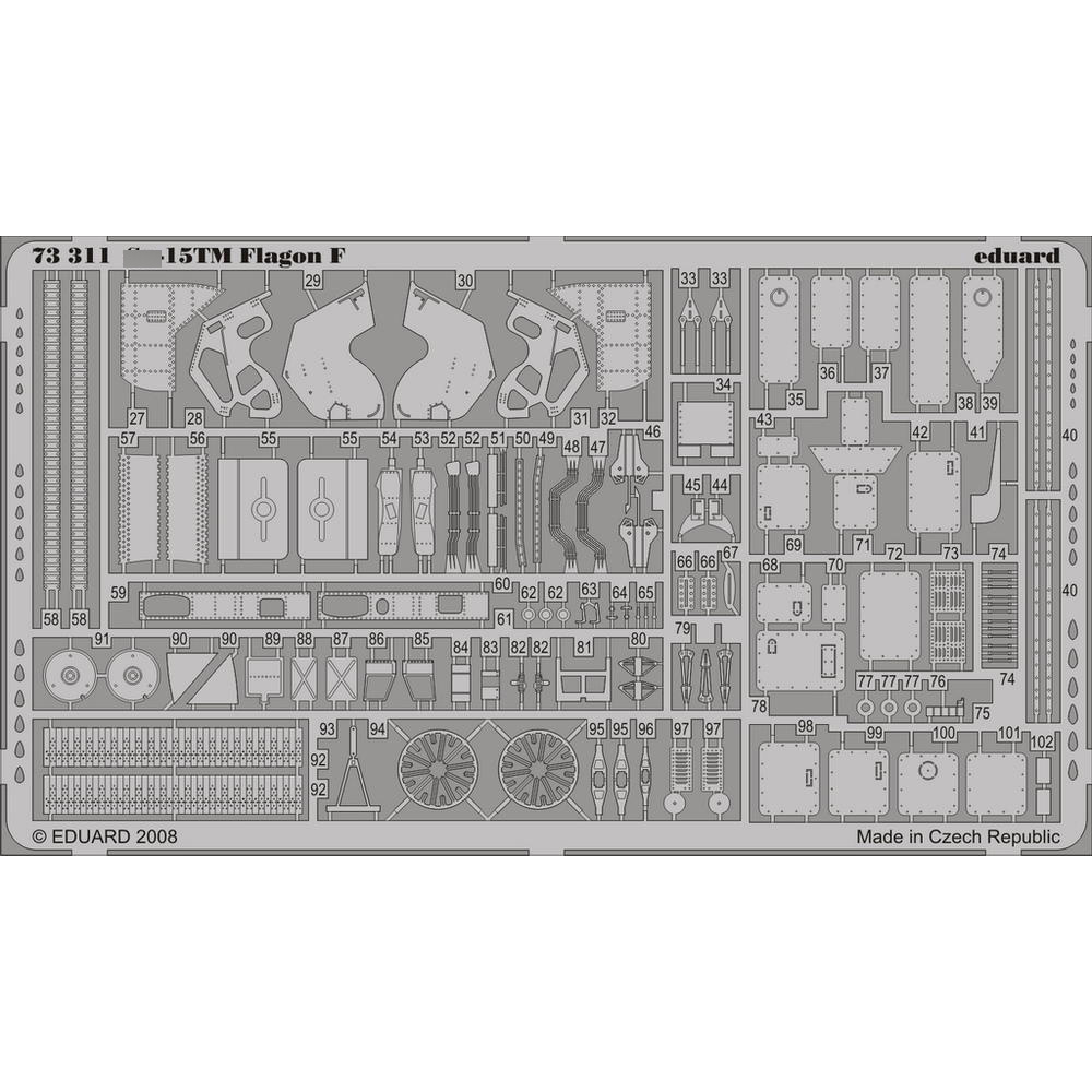 73311 Eduard 1/72 Photo Etching for С-15TM Flagon-F S.A.    TRU