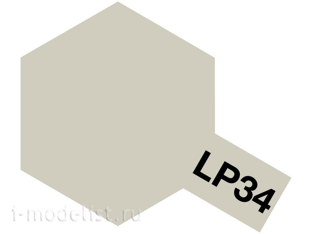 82134 Tamiya LP-34 Light Gray (Light gray, American air force) lacquer paint, 10 ml.