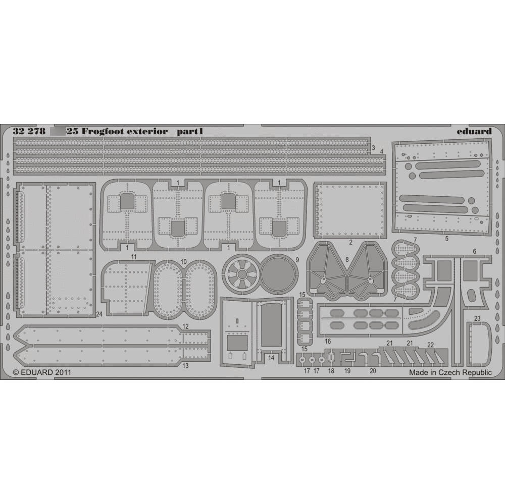 32278, Eduard photo etched parts for 1/32 С-25 Frogfoot exterior