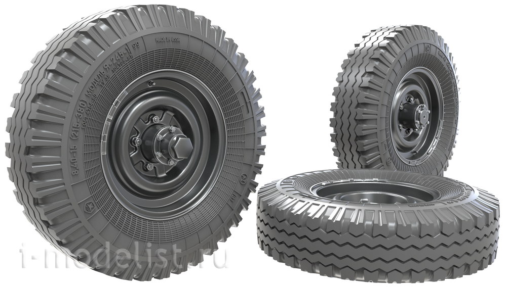 35217 Miniarm 1/35 Set of wheels Ya-245-1 under load (4 pcs. + spare tire) for 