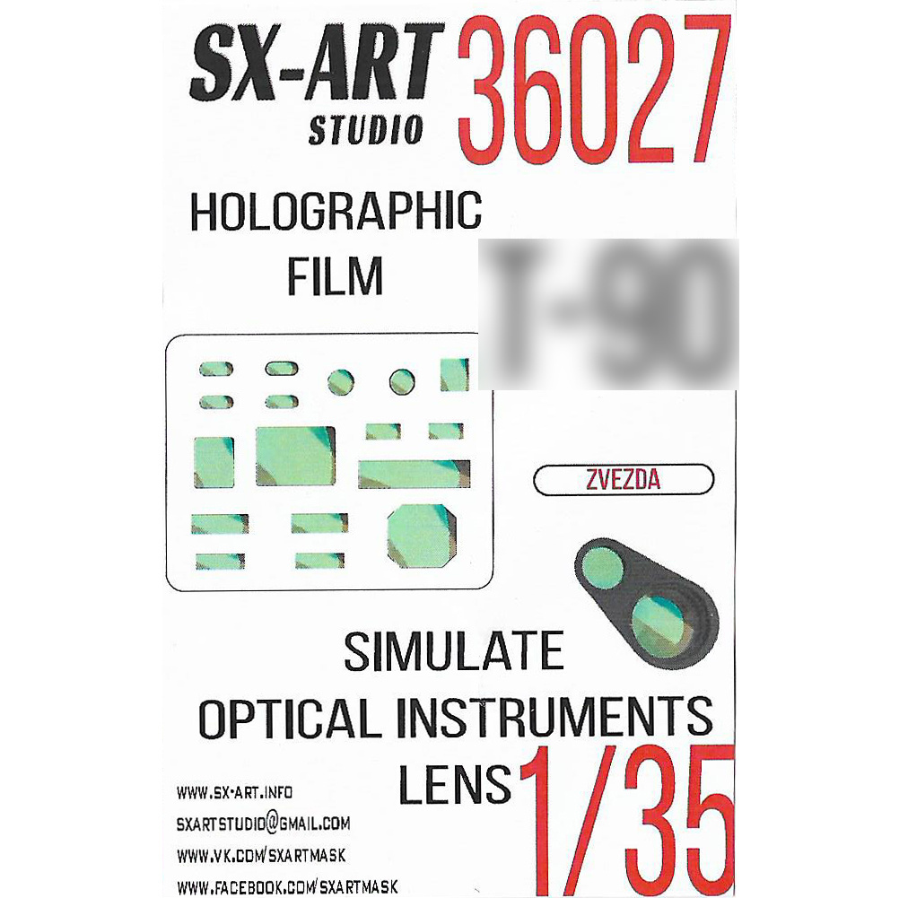 36027 SX-Art 1/35 Imitation of inspection devices tank 90 green (Zvezda)