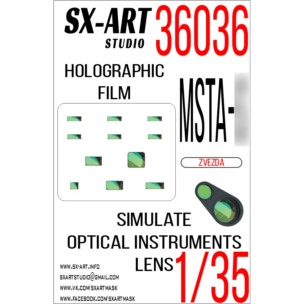 36036 SX-Art 1/35 Imitation of MSTA viewing devices (Zvezda)