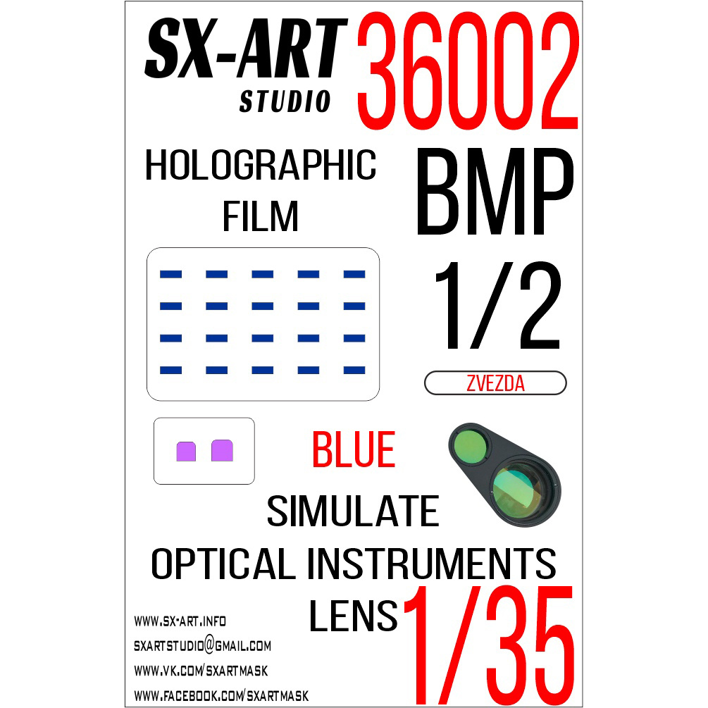 36002 SX-Art 1/35 Imitation of inspection devices BMP-1/BMP-2 (Zvezda) Blue