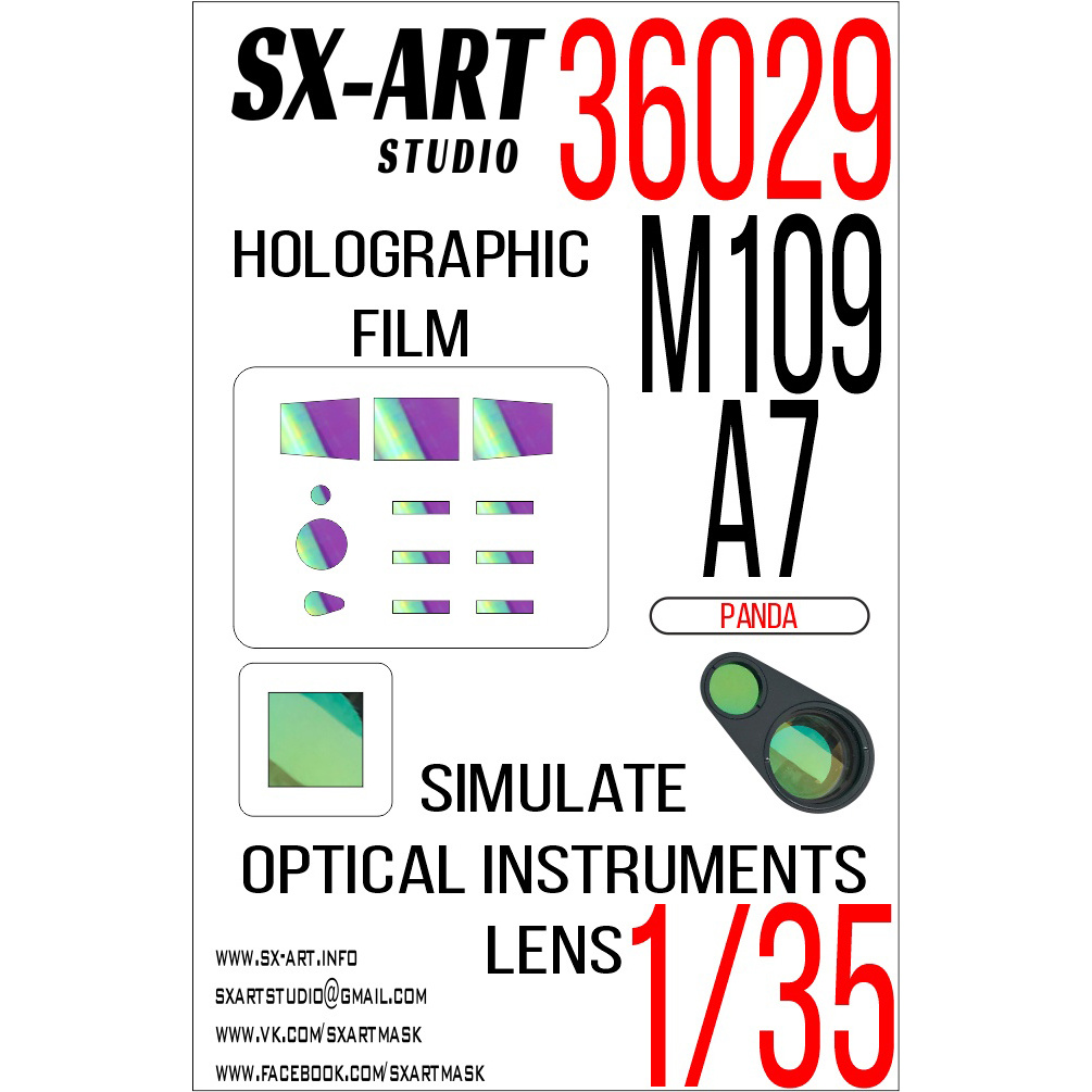 36029 SX-Art 1/35 Imitation of viewing devices M109A7 Paladin (PANDA)