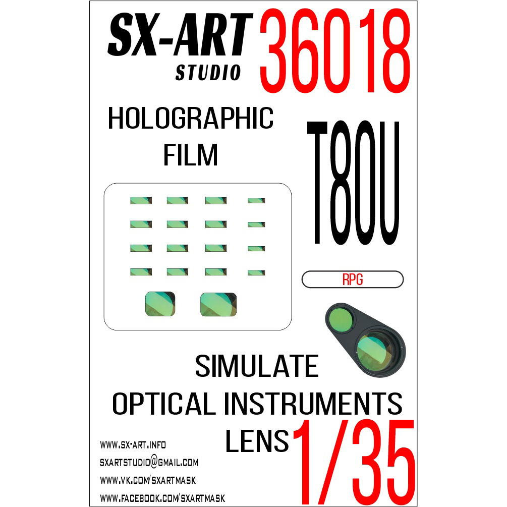 36018 SX-Art 1/35 Imitation of T-80U inspection devices (RPG)