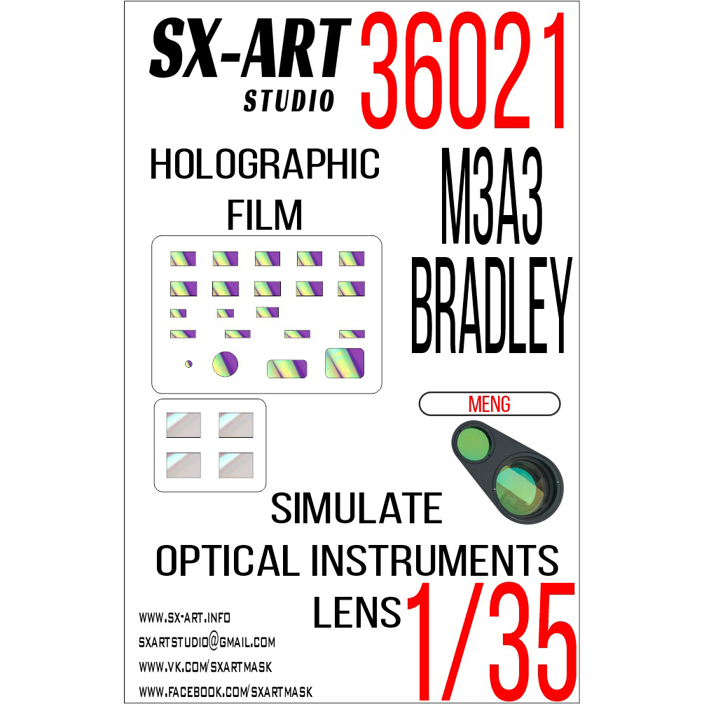 36021 SX-Art 1/35 Imitation of M3A3 BRADLEY (MENG) inspection instruments