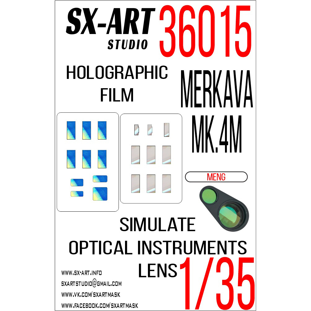 36015 SX-Art 1/35 Imitation of inspection devices MERKAVA MK.4M (MENG)