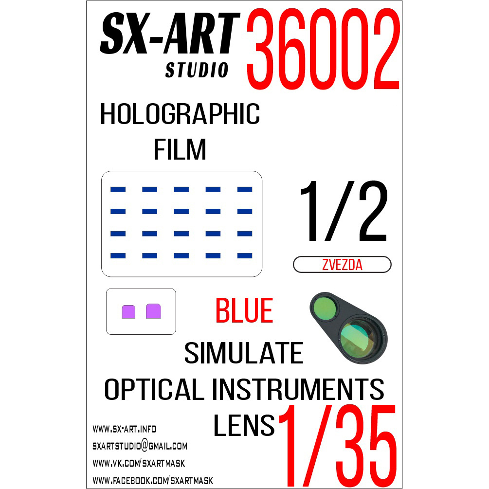 36002 SX-Art 1/35 Imitation of inspection devices BMP-1/BMP-2 (Zvezda) Blue