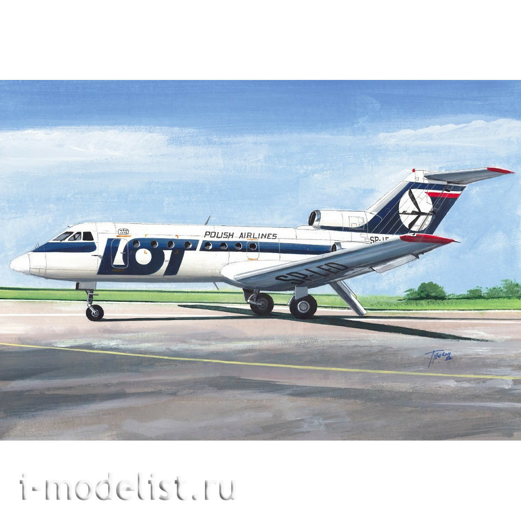 AZ14422 AZ 1/72 Model Airplane Jak-40, LOT, Olympic Airways