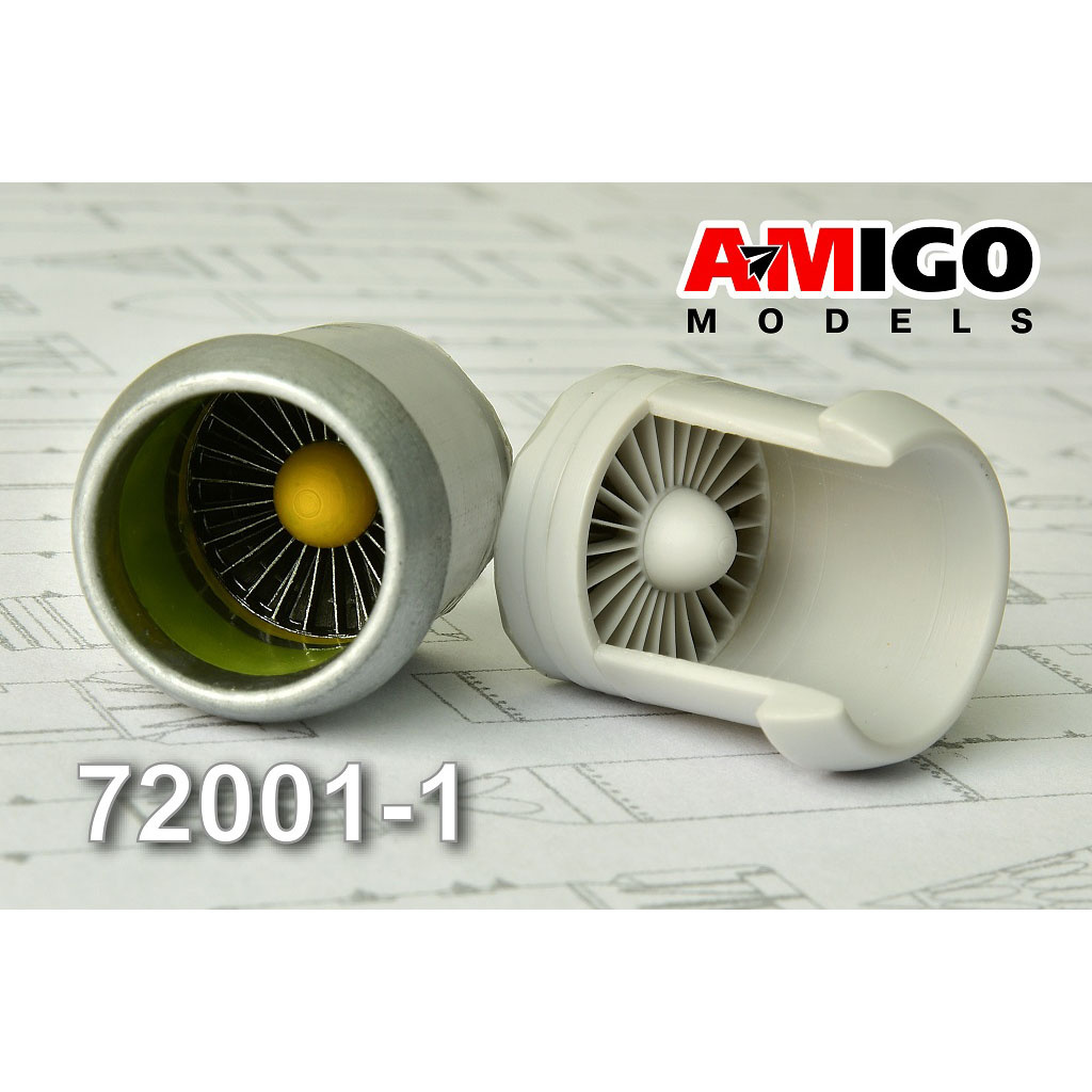 AMG72001-1 Amigo Models 1/72 Input channel and low-pressure compressor of the D-30 engine for VVA-14 (Tupolev-134)