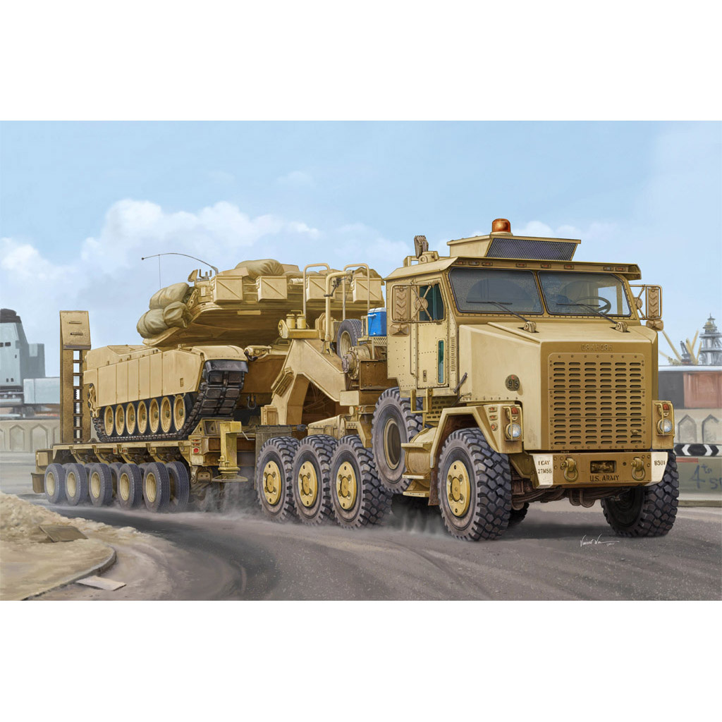 85502 HobbyBoss 1/35 M1070 Truck Tractor & M1000 HET Semi-trailer