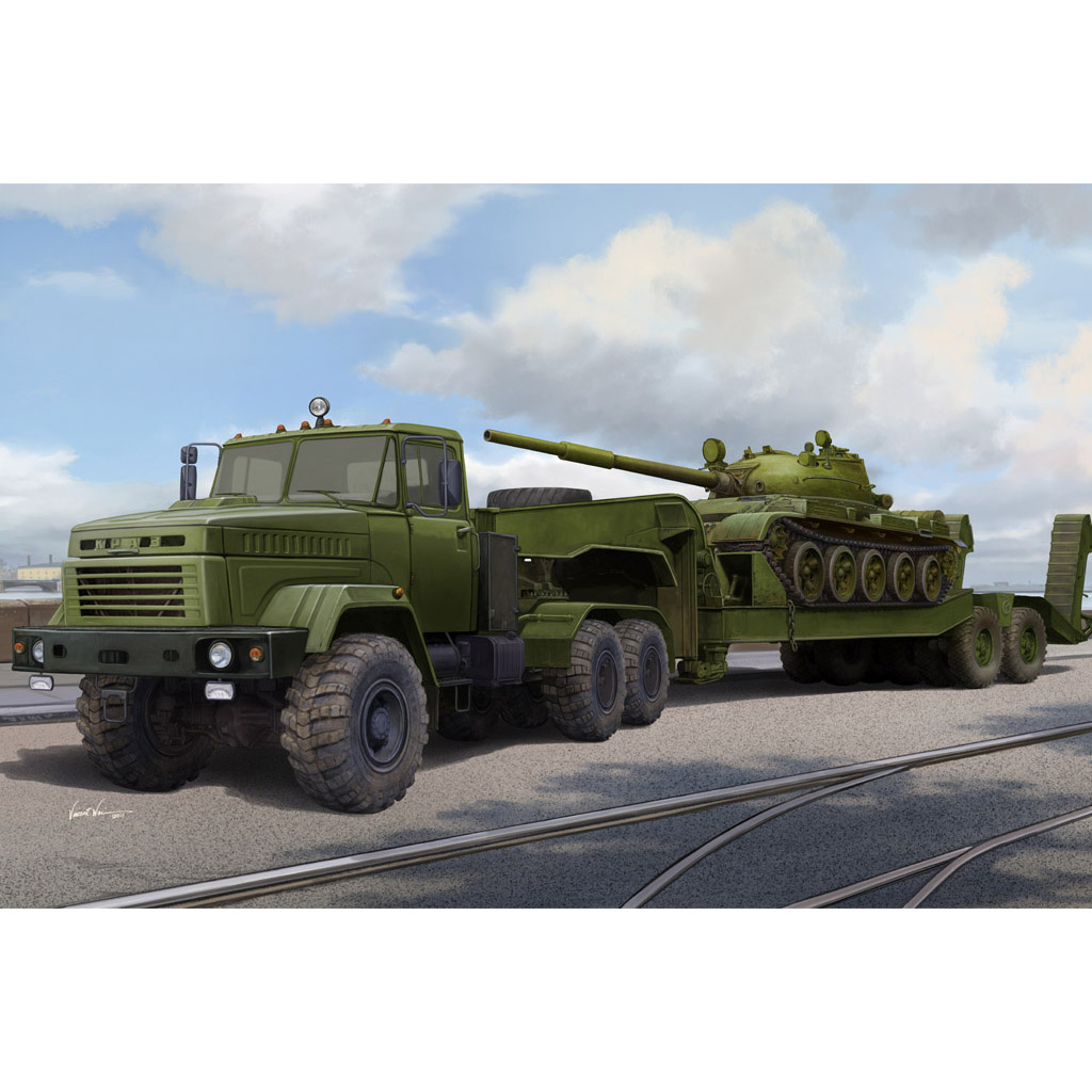 85513 HobbyBoss 1/35 Ukraine KrAZ-6446 Tractor with MAZ/ChMZAP-5247G