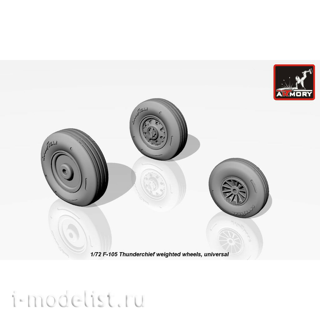 AW72313 Armory 1/72 Wheels for F-105 Thunderchief aircraft, loaded