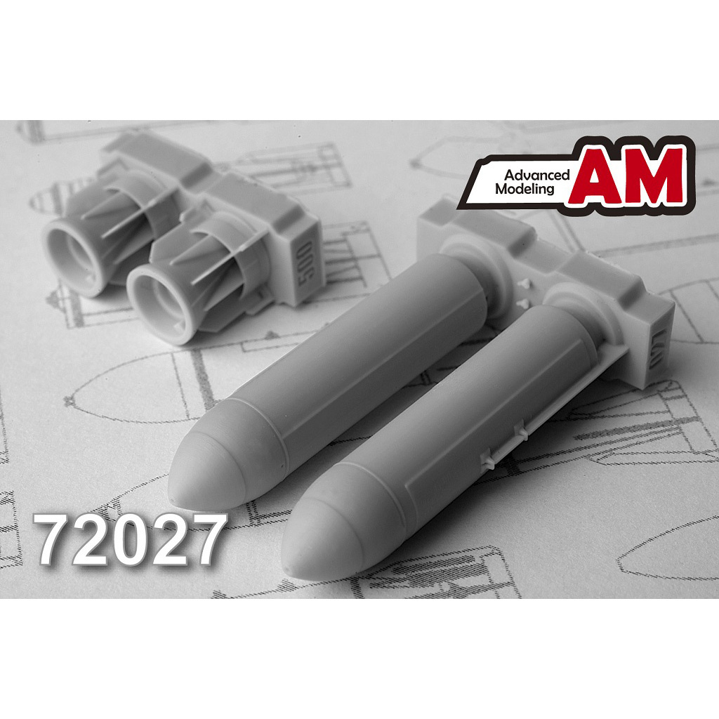 AMC72027 1/72 Advanced Modeling a Single cluster bomb caliber 500 kg RBK-500 AO-2.5 RTM (included two RBK-500)