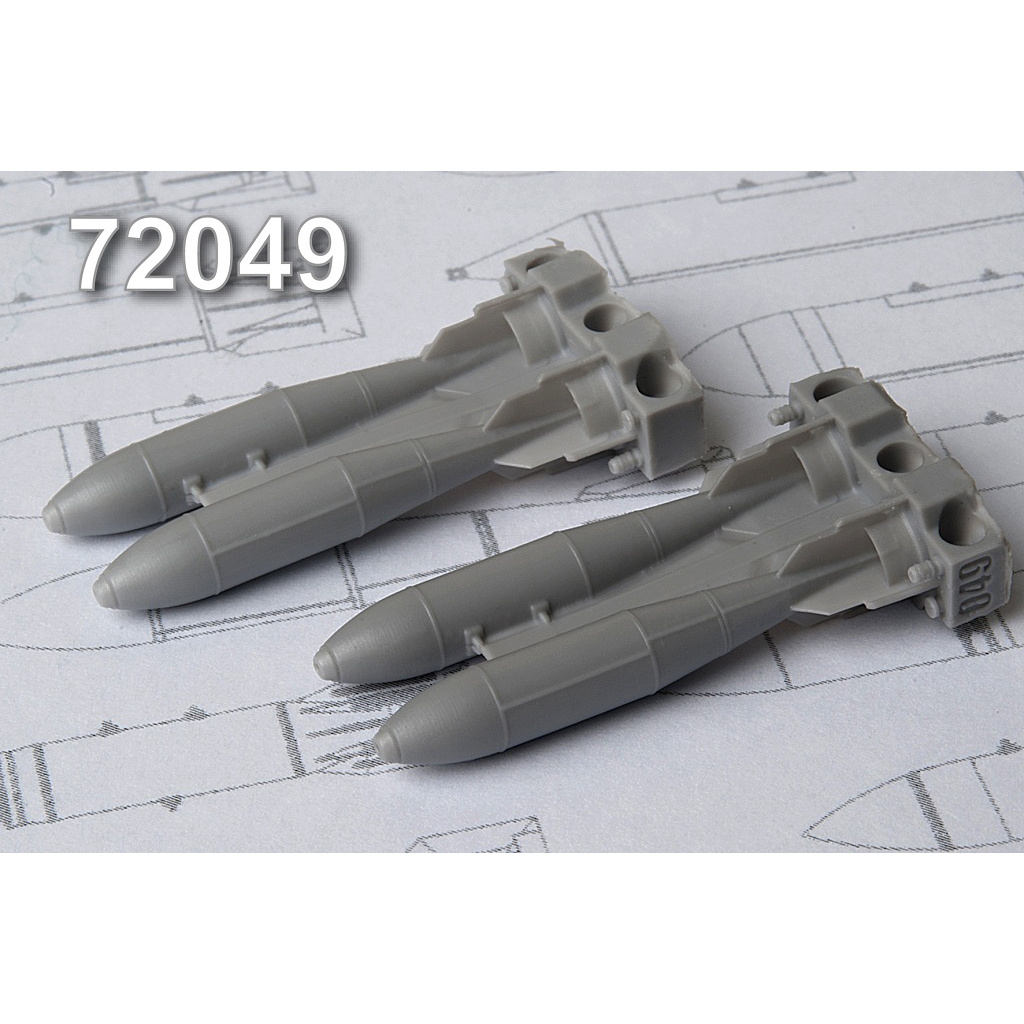 AMC72049 Advanced Modeling 1/72 FAB 250 M-62, high-explosive air bomb caliber 250 kg (four bombs included)