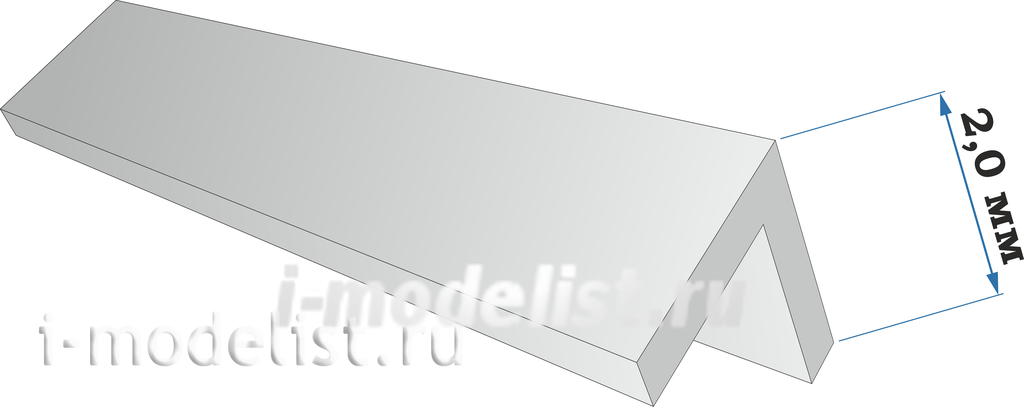 41636 ZIPmaket Plastic profile corner 2*2 length 250mm