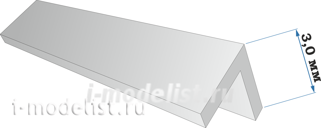 41637 ZIPmaket Plastic profile corner 3*3 length 250mm
