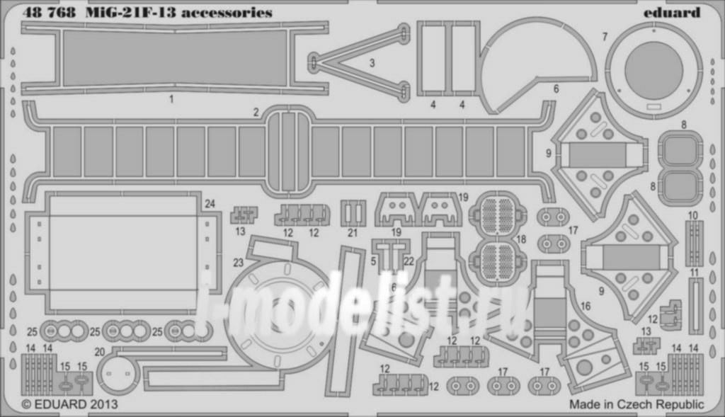 48768 Eduard photo etched parts 1/48 MiG-21F-13 accessories