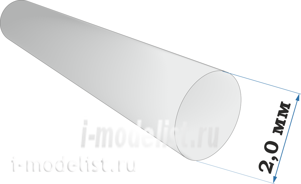 41605 ZIPmaket Plastic profile rod diameter 2.0 length 250mm