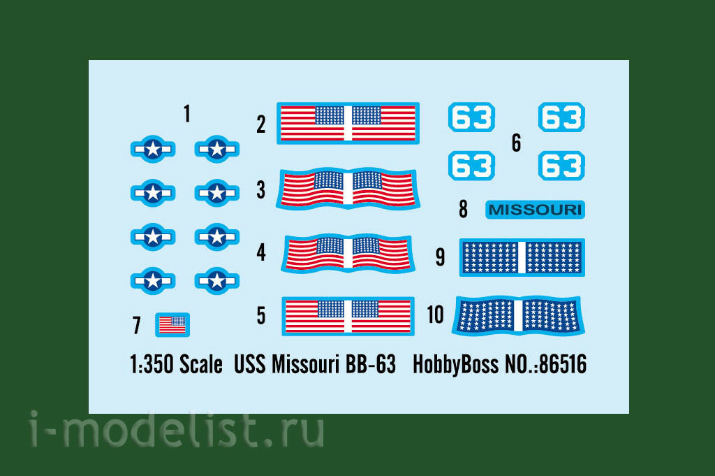 86516 HobbyBoss 1/350 Battleship USS Missouri BB-63