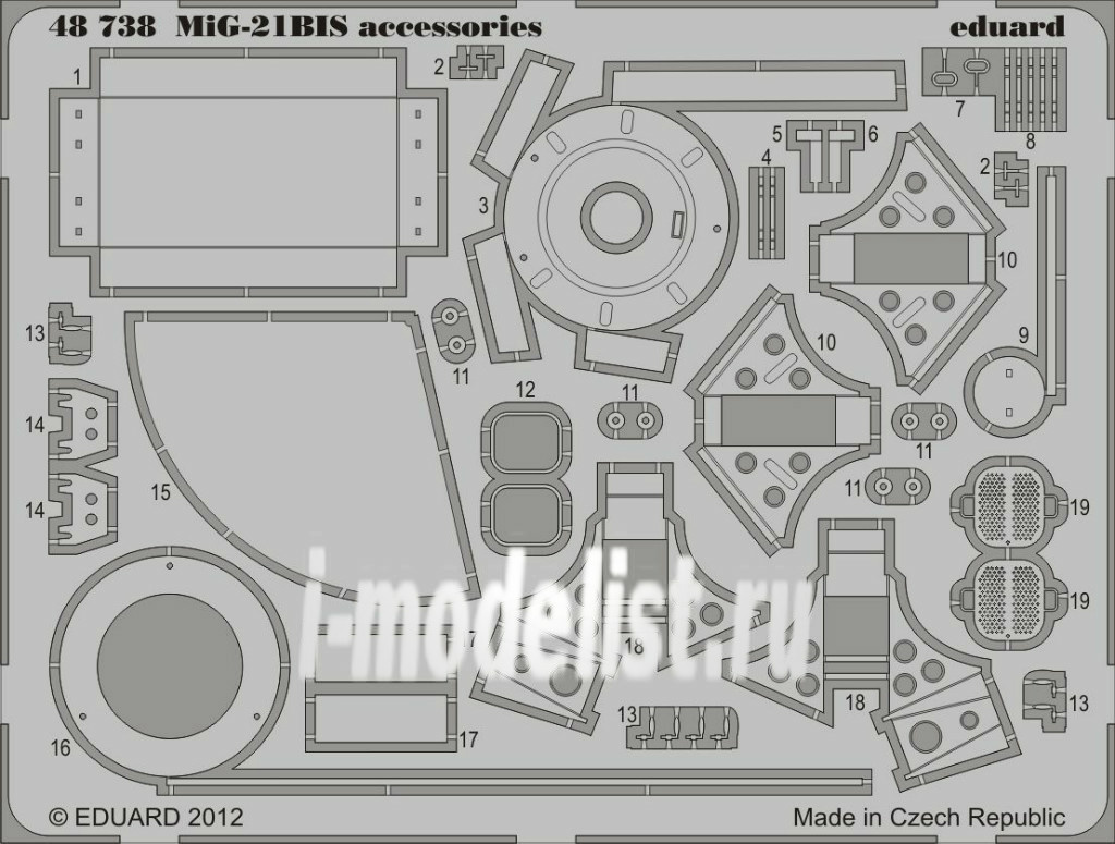 48738 Eduard photo etched parts 1/48 MiG-21BIS accessories