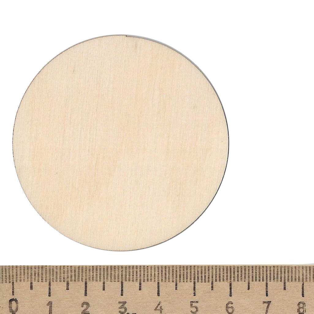 5405 Svmodel Base for miniatures, plywood 60 mm, 4 pcs