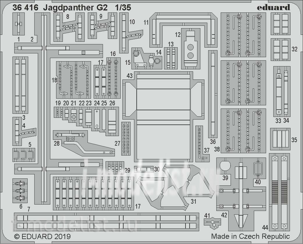 36416 Eduard photo etched parts for 1/35 Jagdpanther