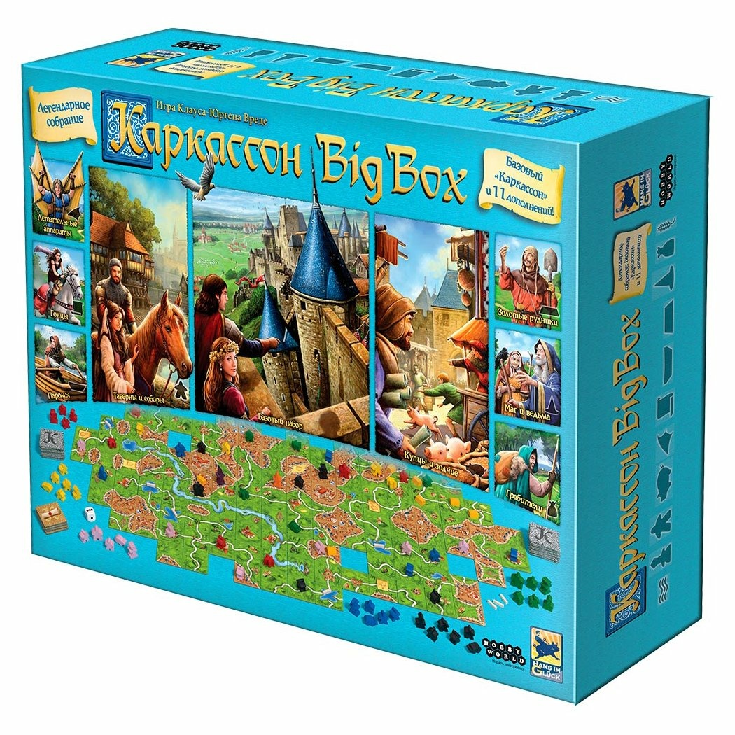 Roos Pionier Visa 915290 Hobby World Board game "Carcassonne: Big Box" :: Board games