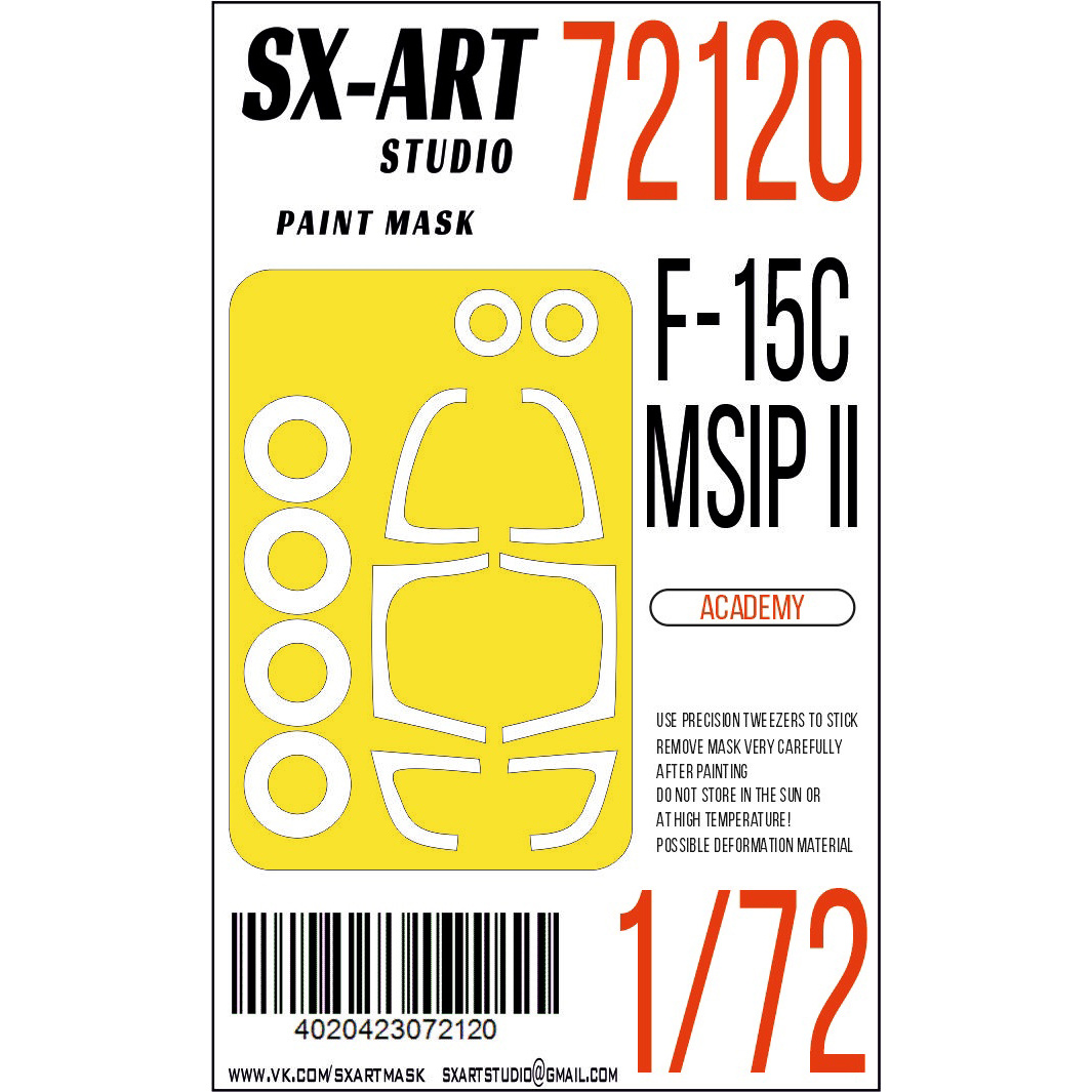 71120 SX-Art 1/72 Paint mask F-15C MSIP II (Academy)