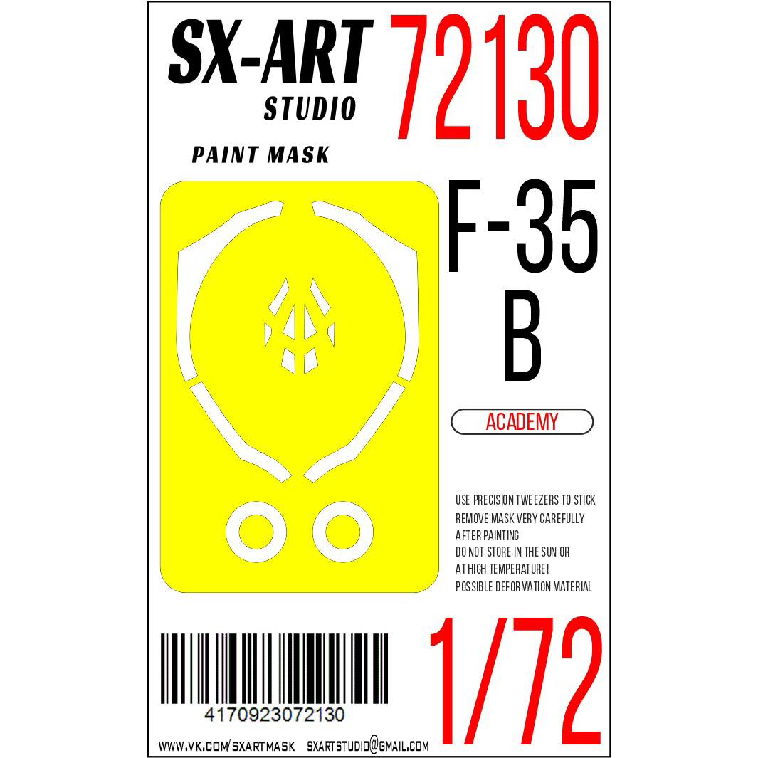 72130 SX-Art 1/72 Paint mask F-35B (Academy)