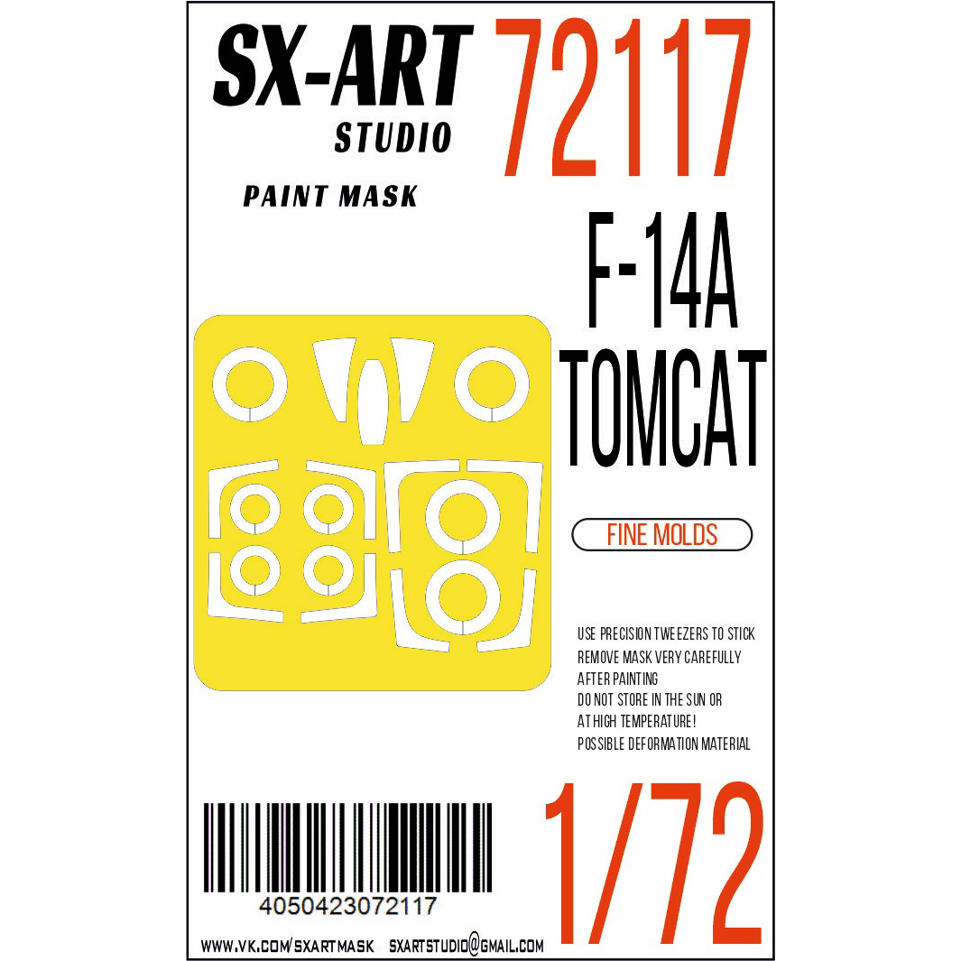 72117 SX-Art 1/72 Paint mask F-14A Tomcat (Fine molds)