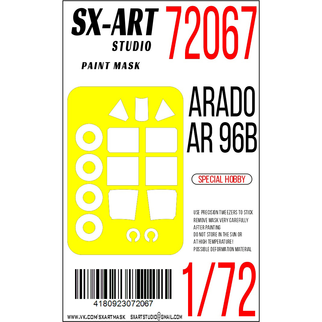 72067 SX-Art 1/72 Arado Ar 96B Paint Mask (Special hobby)