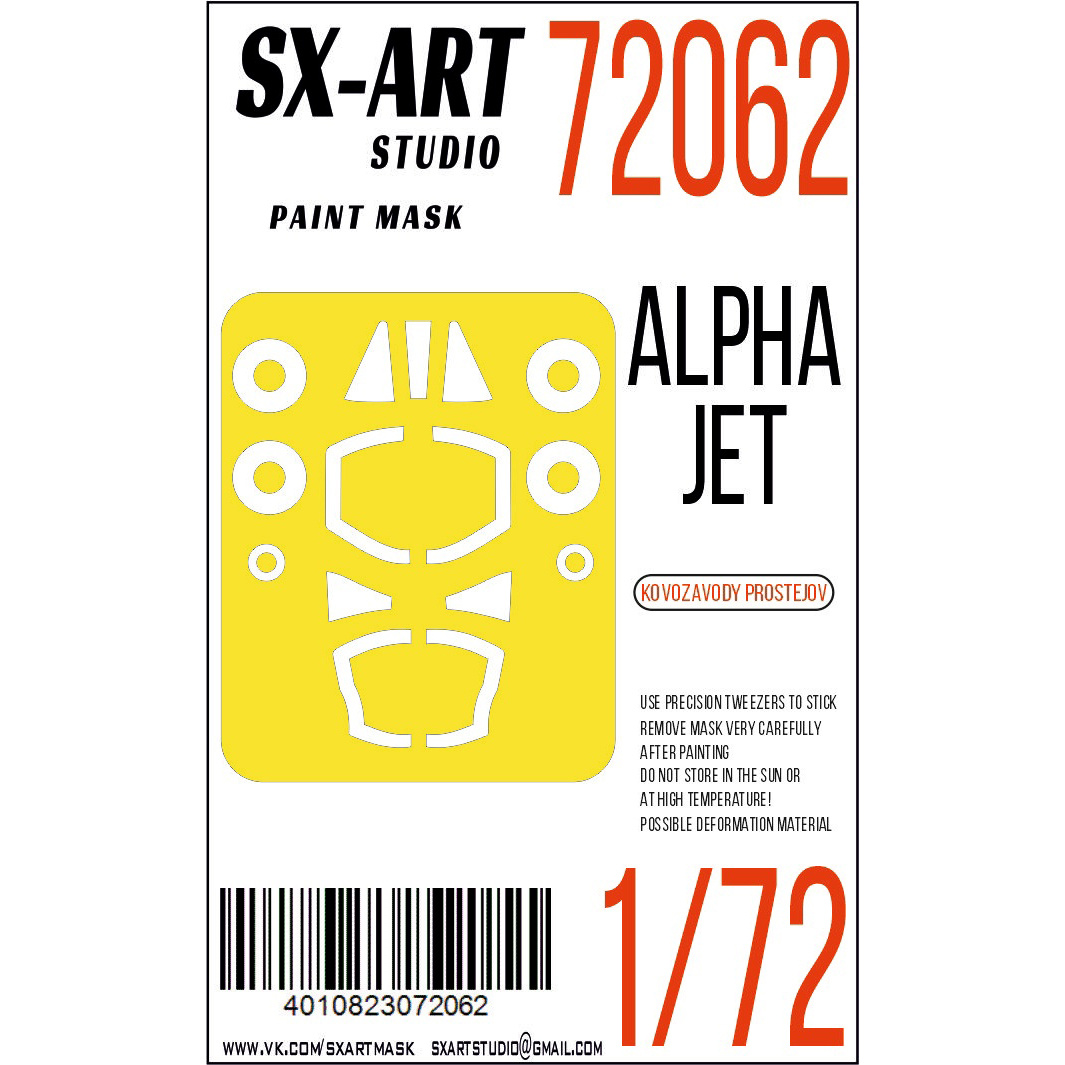 72062 SX-Art 1/72 Alpha Jet E Paint mask (Kovozávody Prostějov)