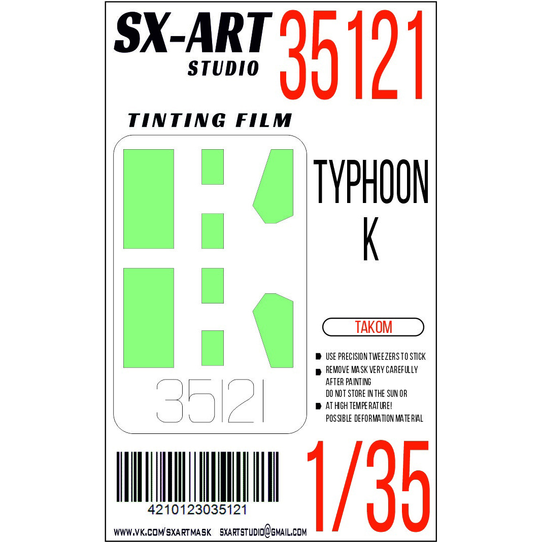 35121 SX-Art 1/35 Typhoon-K Tinting film (Takom)