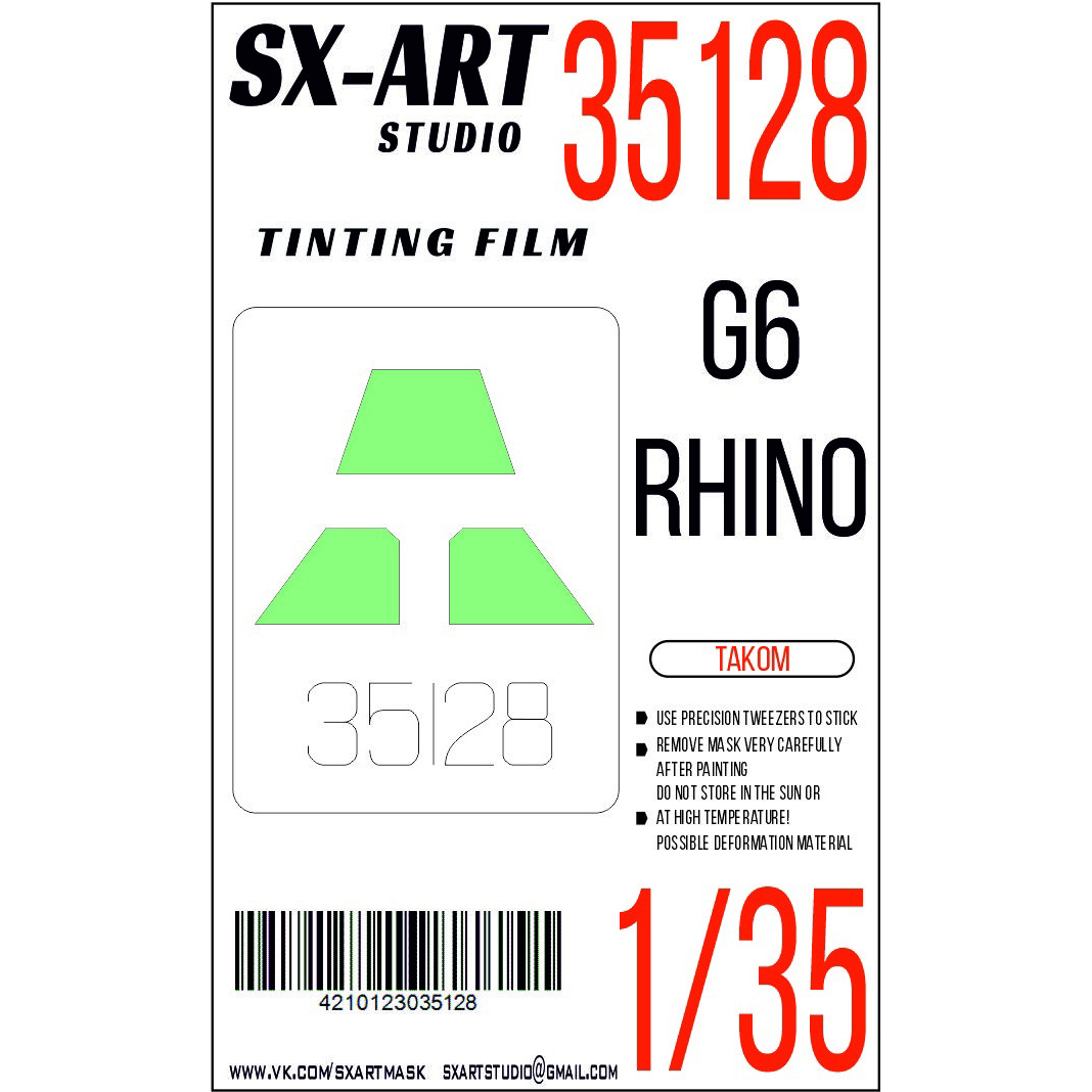 35128 SX-Art 1/35 Tinting film G6 Rhino (Takom)