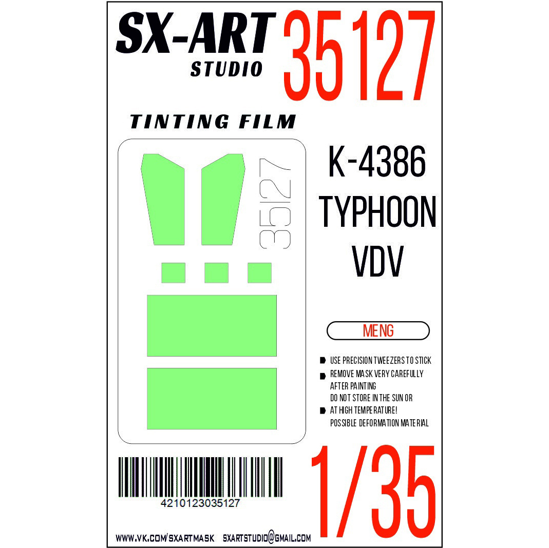 35127 SX-Art 1/35 Typhoon-VDV Tinting Film (Meng)